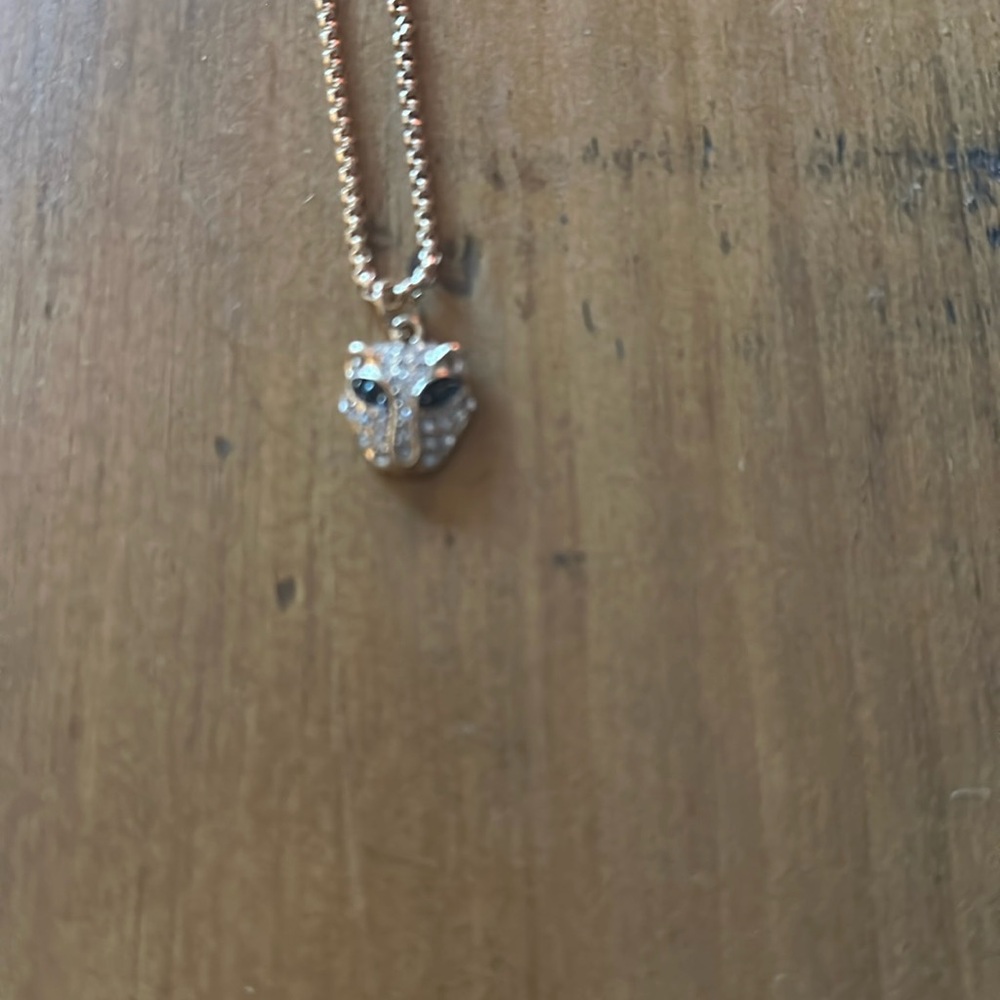Pandora Gold and Black panther Necklace